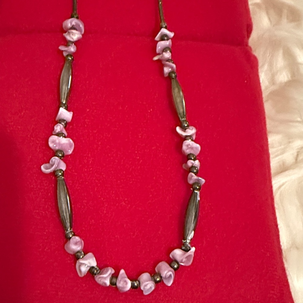 Vintage Purple Coral Southwestern Necklace - Picture 2 of 3